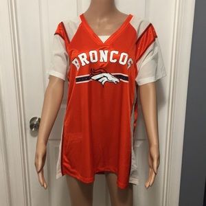 Adorable bling plus sz Denver Broncos NFL mesh top